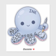Tattoo Mom Sticker, Octopus Ink, Inked Mama Gift