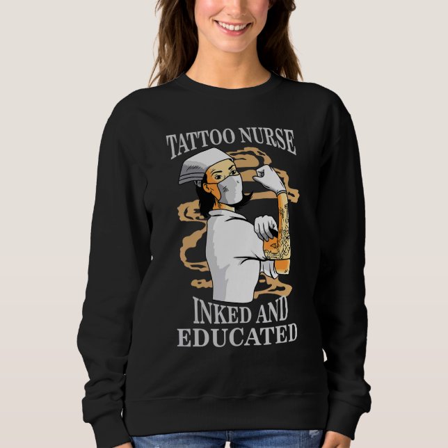 Tattoo Nurse Intensive Care Unit Icu Anesthesia Rn Sweatshirt (Front)