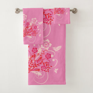 Tattoo of Flowers  - Bath Towel Set