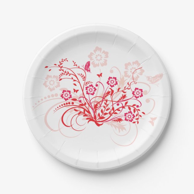 Tattoo of Flowers - Paper Plates (Front)
