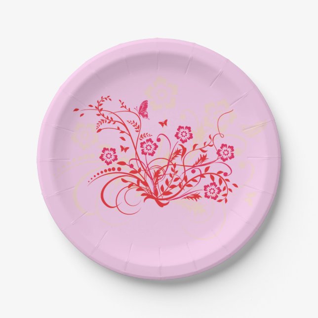 Tattoo of Flowers - Paper Plates (Front)