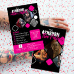 Tattoo Parlour Poster - Custom Black pink Flyer<br><div class="desc">Promote your tattoo parlour with style using this eye-catching, customizable poster, designed by The Arty Apples. Featuring a bold black and pink color scheme, this editable poster is perfect for attracting new clients and showcasing your services. Whether you're promoting special offers, new tattoo designs, or just looking to give your...</div>