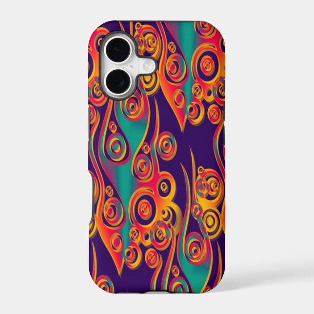 Tattoo Pattern Art - flames & circles Iphone Case (Back)