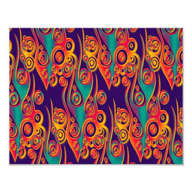Tattoo Pattern Art - flames & circles Photo Print (Front)