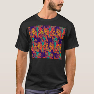 Tattoo Pattern Art - flames & circles T-Shirt