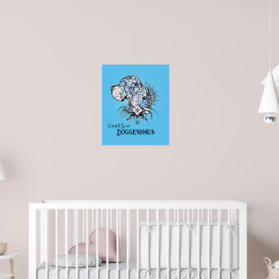 Tattoo poster “great dane " Head Illustration