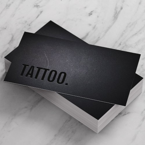 Professional Black Out Tattoo Business Card