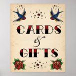Tattoo Rockabilly Vintage Cards And Gifts Sign at Zazzle