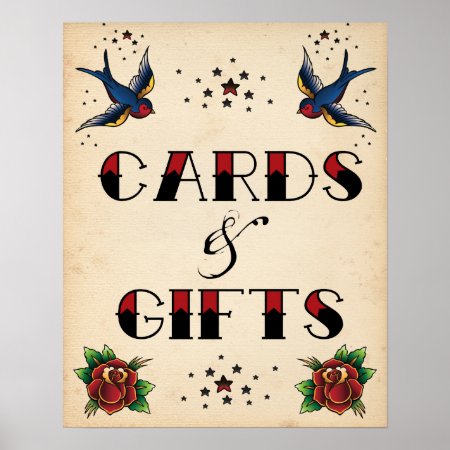 Tattoo Rockabilly Vintage Cards And Gifts Sign
