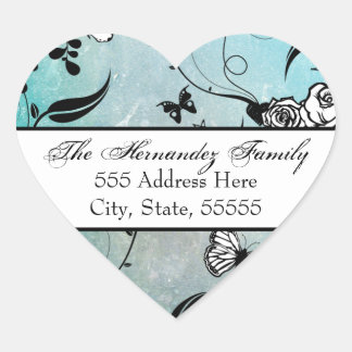 Tattoo Rose and Fluers Address Label Seals/Tags