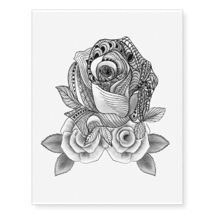 Tattoo rose floral graphic