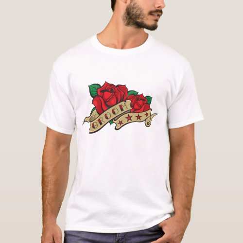Tattoo Rose Groom Shirt
