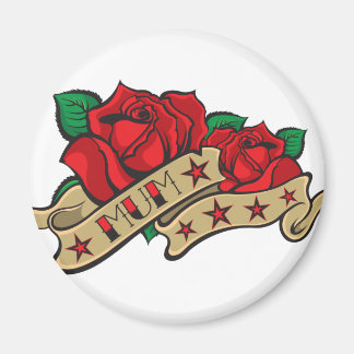 Tattoo Rose Mum Illustration Magnet