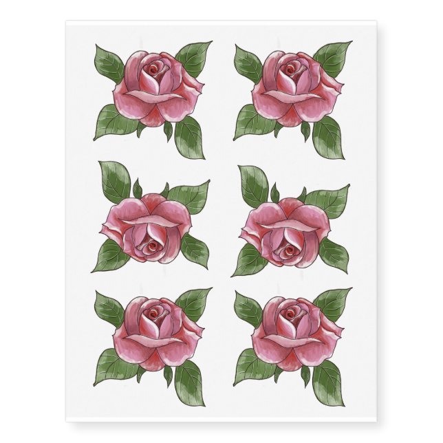 Tattoo roses pink (Front)