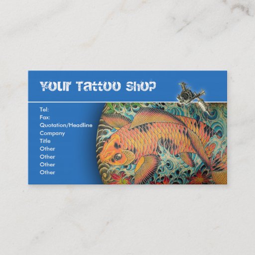 Customizable Tattoo Shop Business Cards