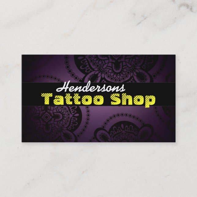 Tattoo Shop Business Cards (Front)