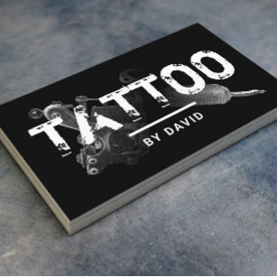 Free printable customizable tattoo business card templates  Canva