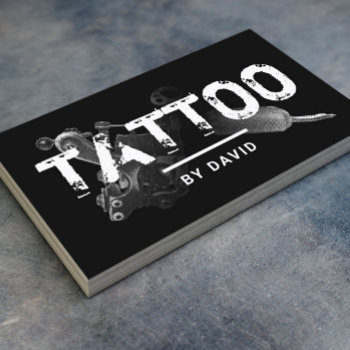 Tattoo Shop Tattoo Gun Professional Tattoo Artist Business Card by cardfactory at Zazzle