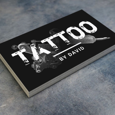 Tattoo Shop Tattoo Gun Professional Tattoo Artist Business Card