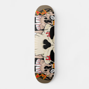 Tattoo Skull Eight Ball Old School Skateboard