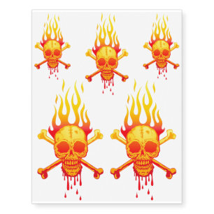 Tattoo skull in fire
