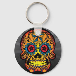 Tattoo Skull Keychain