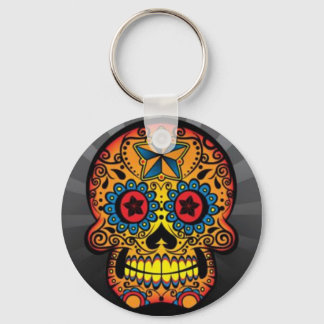 Tattoo Skull Keychain
