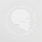 TATTOO SKULL ROUND RETURN ADDRESS envelope