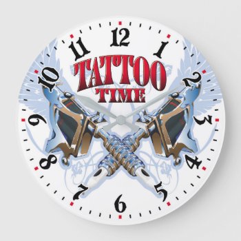 Tattoo Studio Artist Clock by NiceTiming at Zazzle