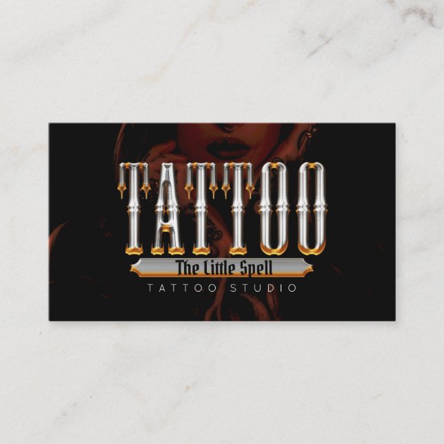Tattoo Studio Tattoo Artist Business Card (Front)