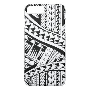 Tattoo style case with Samoan inspired patterns