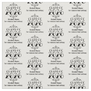 Tattoo Style Class of 2026 Graduation Fabric