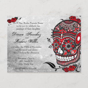 Tattoo Style Muerte Skull and Flourishes Invite