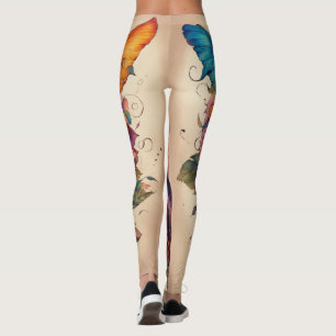 tattoo style mystical and magical colourful spirit leggings