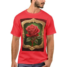 Tattoo-Style Rose Compass T-Shirt