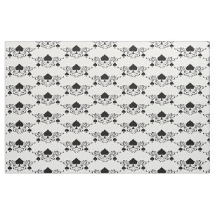 Tattoo-style Scroll Black Spades Thunder_Cove Fabric