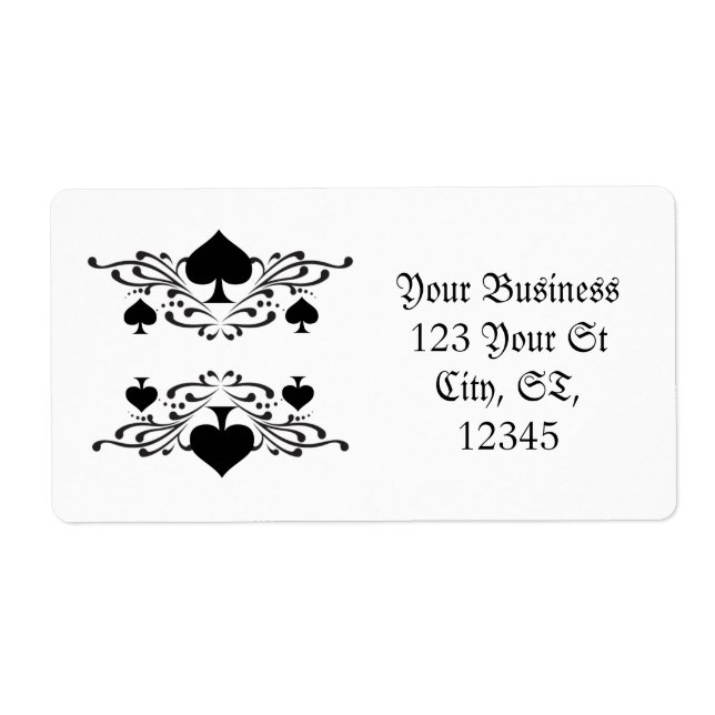 Tattoo-style Scroll Black Spades Thunder_Cove Label (Front)