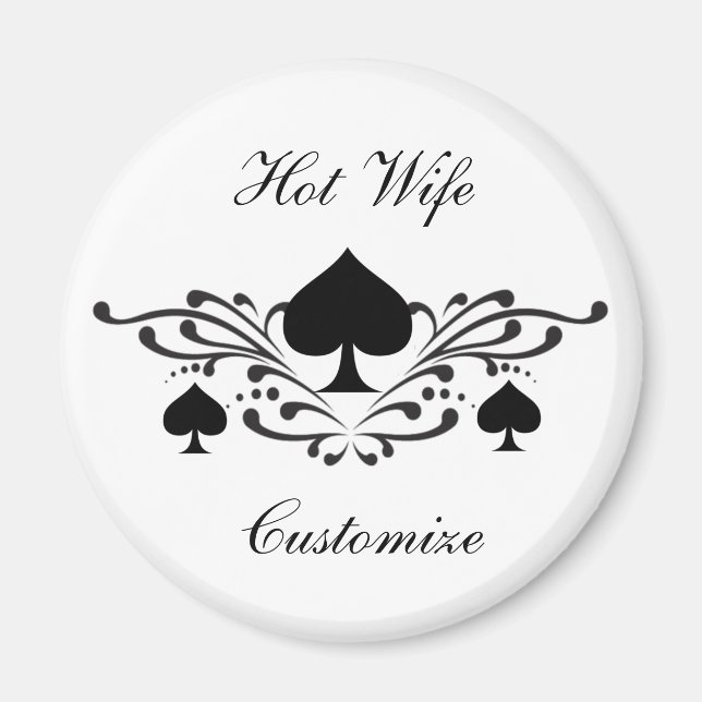 Tattoo-style Scroll Black Spades Thunder_Cove Magnet (Front)