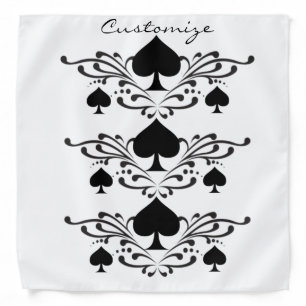 Tattoo-style Spiral Black Spades Thunder_Cove Bandana