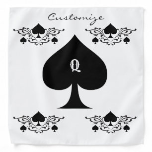 Tattoo-style Spiral Black Spades Thunder_Cove Bandana