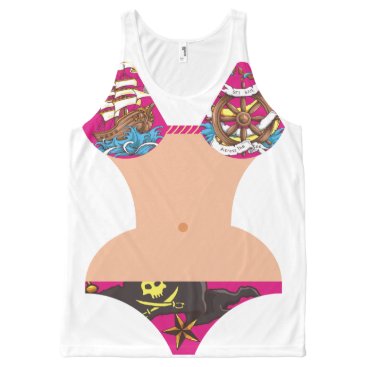 Tattoo style summer pirate bikini body All-Over-Print tank top Tattoo style summer pirate bikini body All-Over-Print tank top