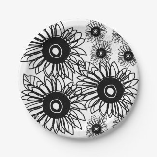 Tattoo Sunflower Floral Black White Tattoo 