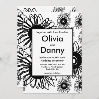 Tattoo Sunflower Floral Black White Tattoo Wedding