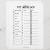 Tattoo Supply Checklist (Front/Back)