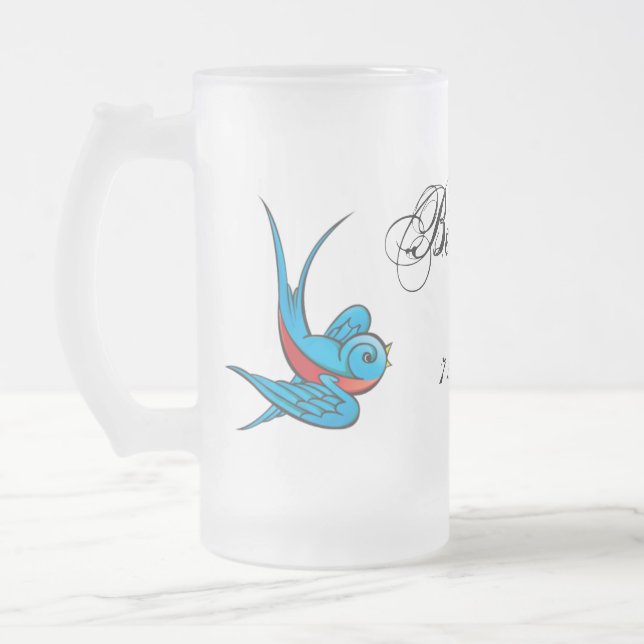 Tattoo Swallow BestMan Wedding Favor Mug (Left)