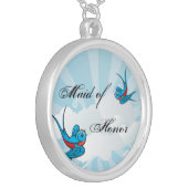 Tattoo Swallow Birds Maid of Honor Necklace (Front Left)
