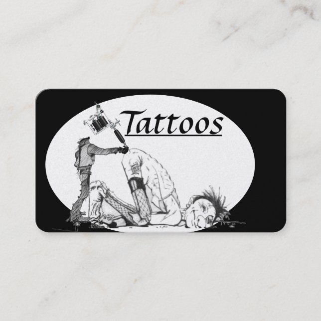 Tattoo Template  Business Cards (Front)