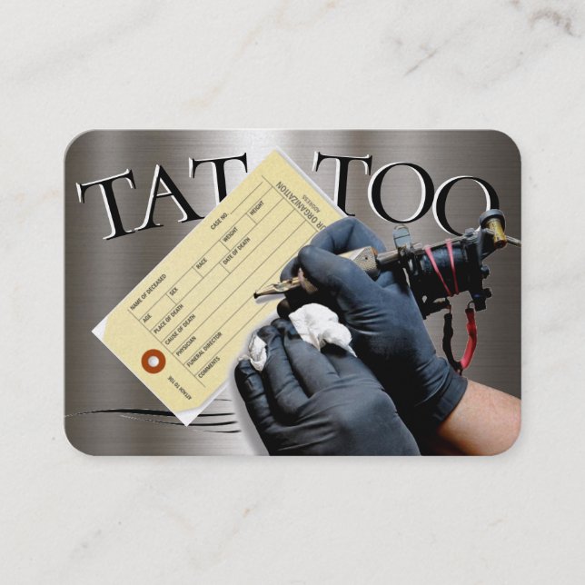 Tattoo Template Mighty, 3.5" x 2.5"   Business Car Business Card (Front)