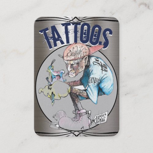 Tattoo Template Mighty 35 x 25   Business Car Business Card