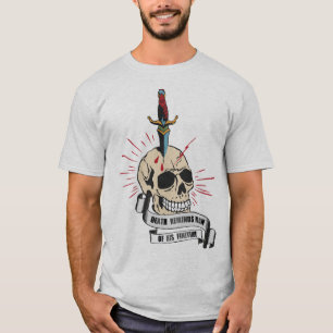 tattoo tete de mort crane dague death reminds man T-Shirt